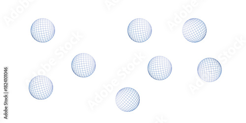 Group of White Golf Balls with Dimpled Surface Texture.