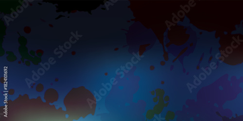 Abstract Dark Blue and Red Watercolor Painting with Blurry Texture.