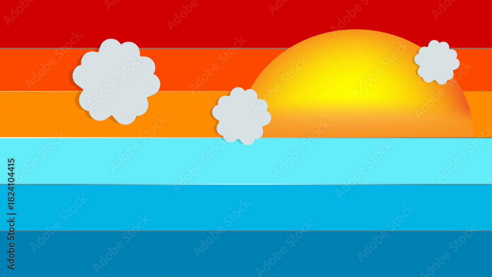 Fototapeta premium Abstract Rainbow Background Combination Set. Rainbow background with white cloud