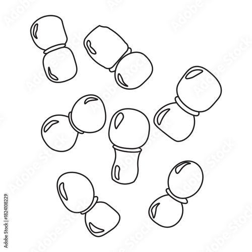 malassezia skin fungus line icon