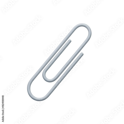 Wallpaper Mural Silver metal paperclip for office and school supplies, isolated on transparent background Torontodigital.ca