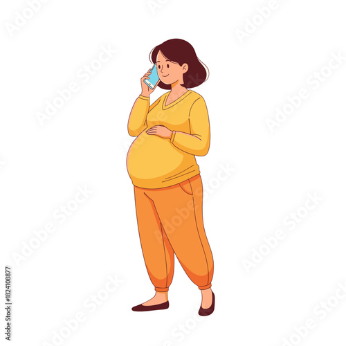pregnant woman working, expectant mother, business discussion, company issues, manager role, female leadership, workplace communication, professional woman, business call, organizational management, c