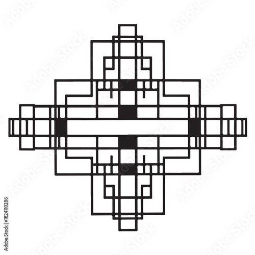 Tennis court marking in top view. Tennis court marking layout with lines isolated on a transparent background. Vector