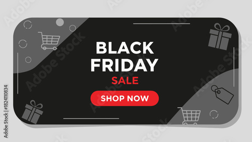 Don't miss out on Black Friday sale deals with savings on gifts, shopping carts and price tags for seasonal marketing campaigns now!