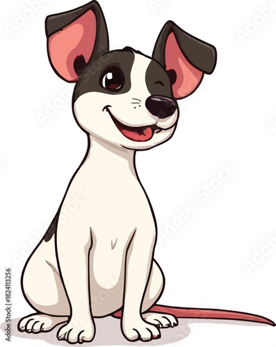 Cute cartoon a illustrator vector rat terrier