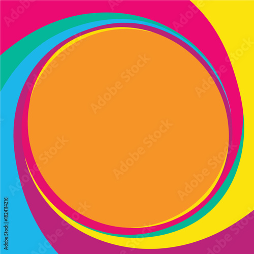 vibrant pop art arc flare copy space vector background
