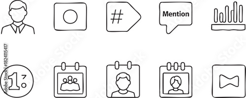 User Profile and Social Media Icons person