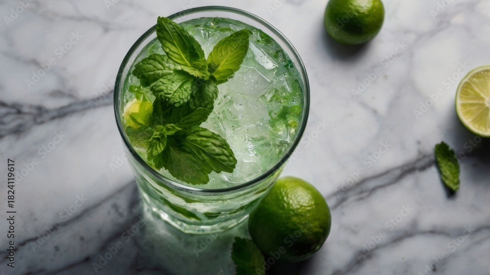 Fototapeta premium mojito cocktail with lime