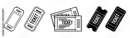 Ticket Collection Illustration Simple Designs for Events and Admissions
