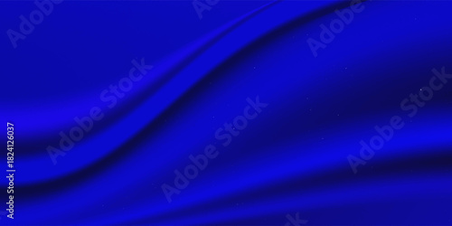 Abstract blue wave background with minimal round shape. Fabric texture background concept.