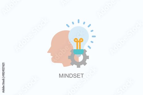 Mindset Icon Or Logo Isolated Vector Illustration