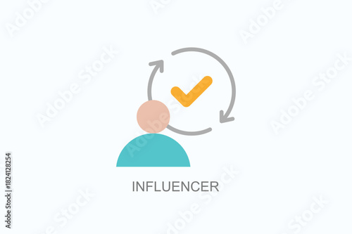 Influencer Icon Or Logo Isolated Vector Illustration