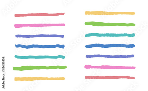 クレヨンで描いたようなライン