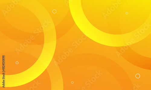Orange abstract background with circles. Vector illustration