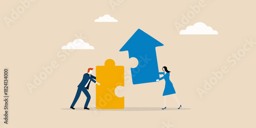 Teamwork and collaboration building a successful future together