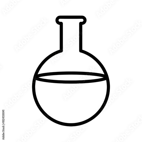 A bottom flask illustration vector style coloring page