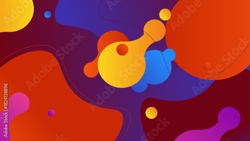 abstract background with colorful fishes
