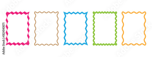wavy frames.  vector rectangle border 