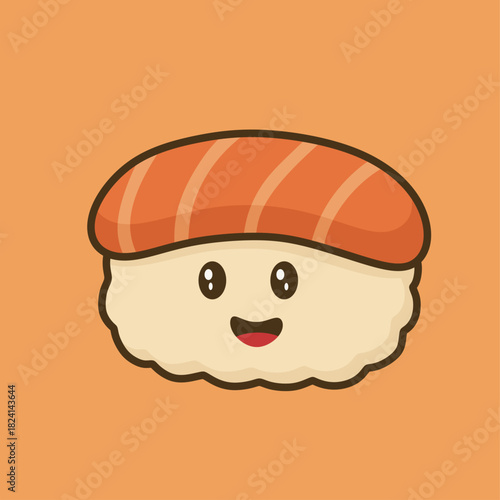 cartoon illustration of sushi