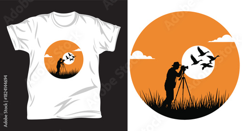 Photography & Camera graphic vector T shirt design print.