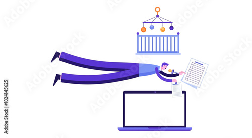 Working Parent Juggling Responsibilities and Work Life Balance