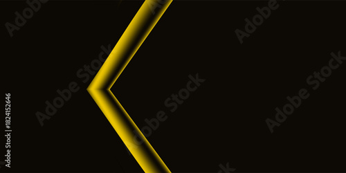Yellow angle arrow overlap vector background on black space for text and message artwork design.vector.eps.10