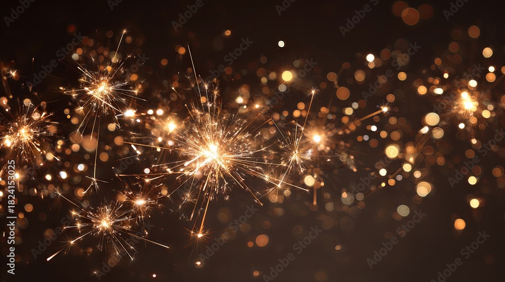Obraz premium A burning sparkler on a black background
