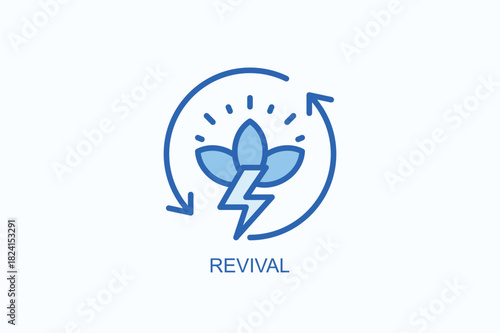Revival Icon Or Logo Isolated Vector Illustration
