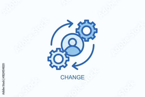 Change Icon Or Logo Isolated Vector Illustration