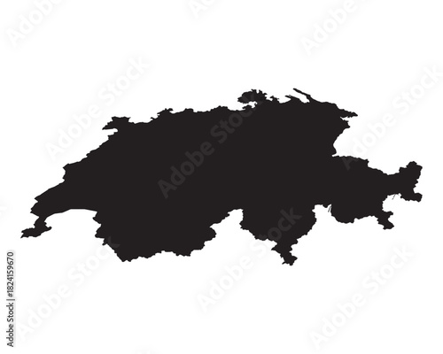 Switzerland map vector