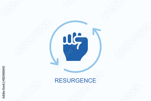 Resurgence Icon Or Logo Isolated Vector Illustration