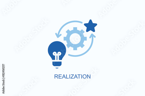 Realization Icon Or Logo Isolated Vector Illustration