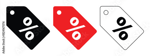 vector icon illustration of percent discount, marketing in the buying and selling business