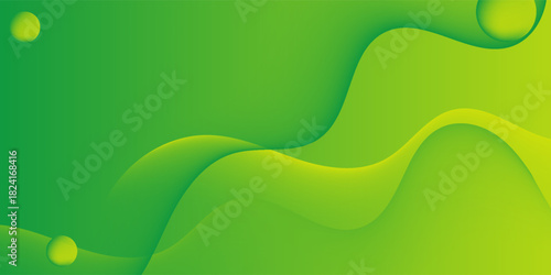 Green Fluid Gradient Background. Modern concept for graphic design, background, web design, poster, banner, book, slideshow.
