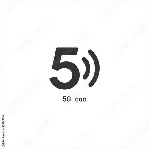 Next generation network, high speed connectivity symbol, wireless cellular technology, fast mobile internet, 5th generation signal,