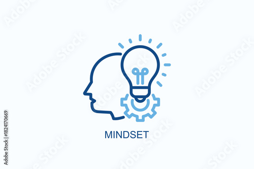 Mindset Icon Or Logo Isolated Vector Illustration