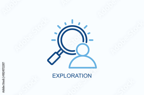 Exploration Icon Or Logo Isolated Vector Illustration