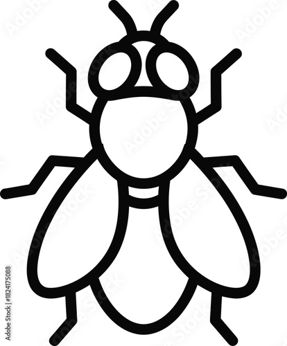 Fly insect vector illustration drawing pest control graphic design art eps silhouette