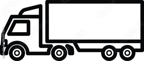 Find a delivery truck vector icon for logistics and transportation needs eps silhouette