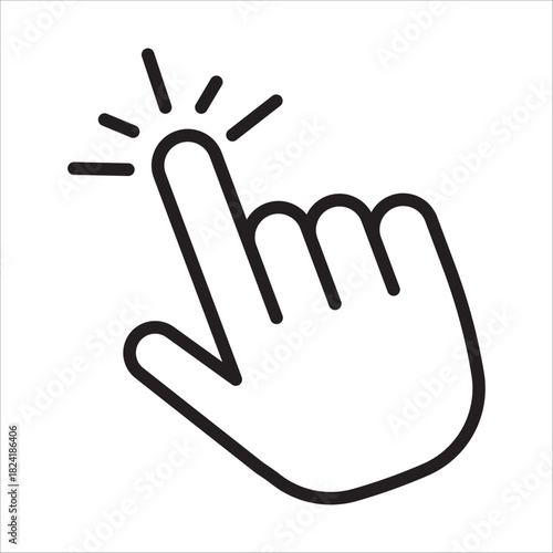 Klick icon outline vector