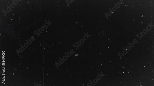Vintage paper texture with crease, stain, grain, dust particles. Aged old page overlay effect background loop animation.