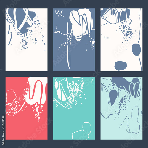 Background with abstract geometric spots and a place for text. Vector illustration in the style of minimalism.