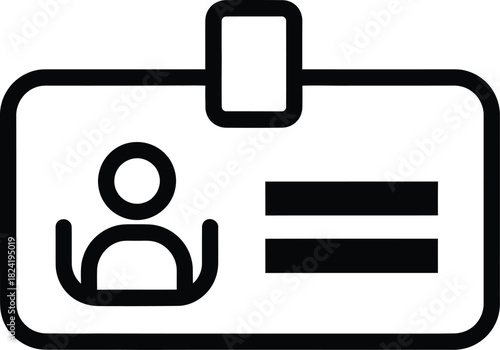 Find identification card badge vector icon id card holder template eps silhouette
