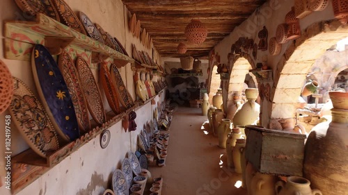 Walking through beautiful store and workshop in Guellala, an important center for ceramics production in Tunisia