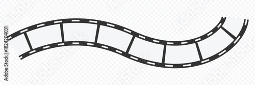 movies film background with flim roll. 2d flim-roll. Film strip set vector image. film strip background film strip icon isolated on transparent background.tape photo film-strip frame, Video Films icon