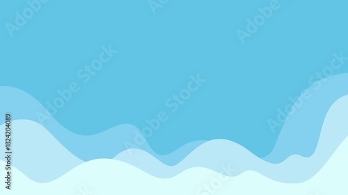 Soft wavy blue animation background with smooth gradient layers and calm motion. Perfect for relaxing themes, ocean vibes, minimalist presentation, or modern motion graphics with copy space.