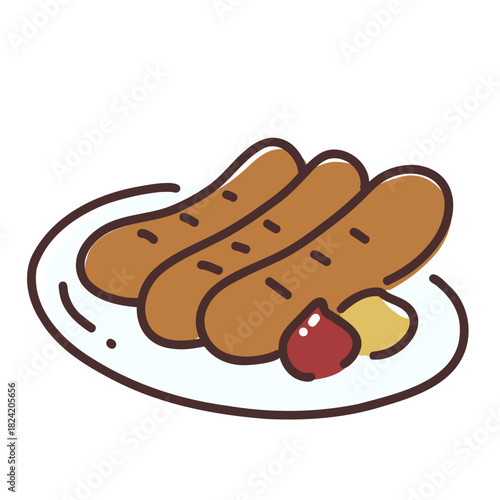 ソーセージのイラスト