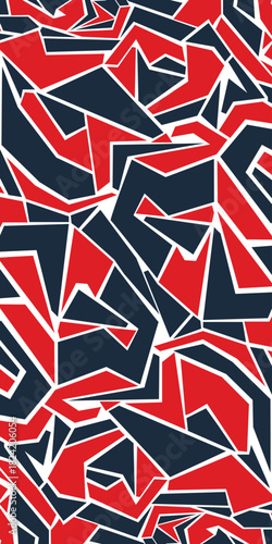 Abstract geometric seamless pattern. Graphic vector. Racing background for vinyl wrap and decal. Grunge, neon texture pattern. Sports textile. Fashion military. Abstract geometric background pattern