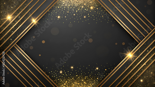 Black Gold Elegant Luxury Festive Background – premium holiday promo banner