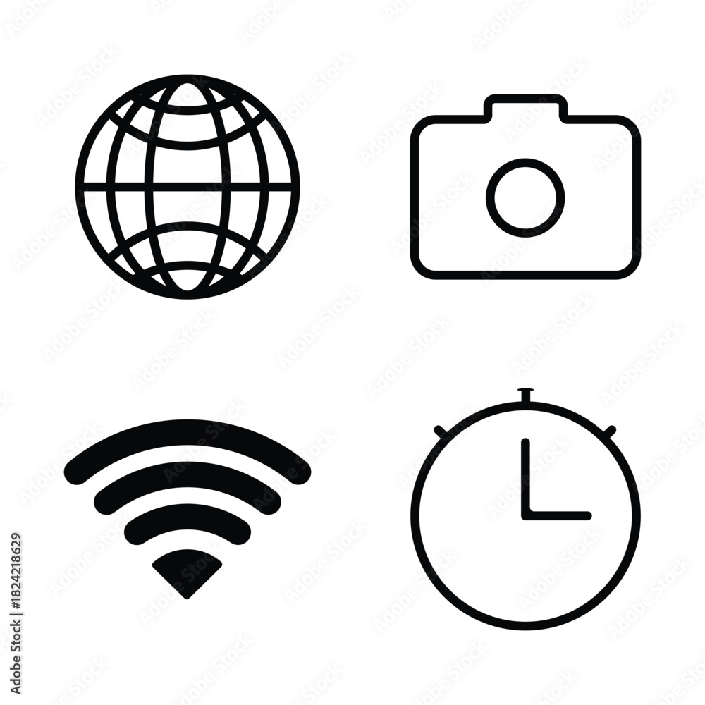 Fototapeta premium Vector Universal Digital Icons Collection
